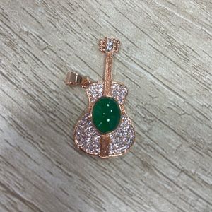 Natural chalcedony guitar chalcedony pendant clavicle necklace women ladies